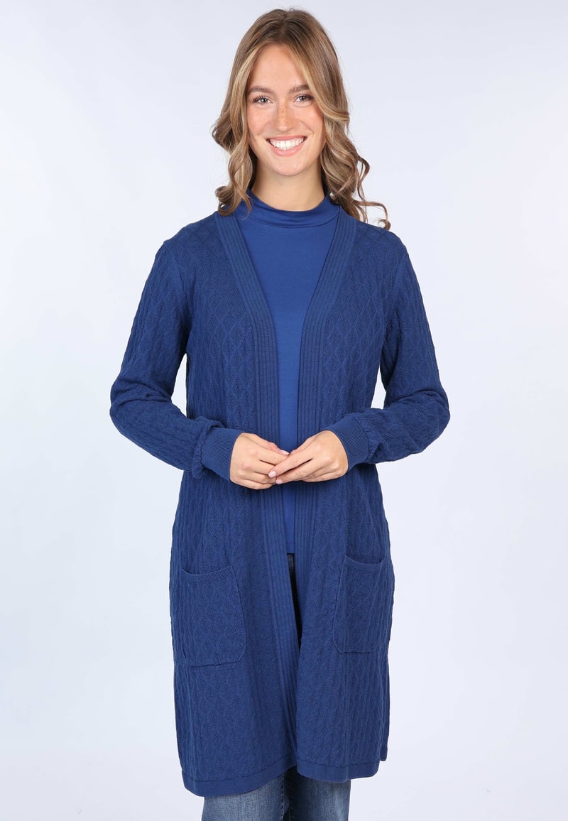 Strickmantel Emma - indigo