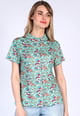 Bluse Cylita oriental flower - pool