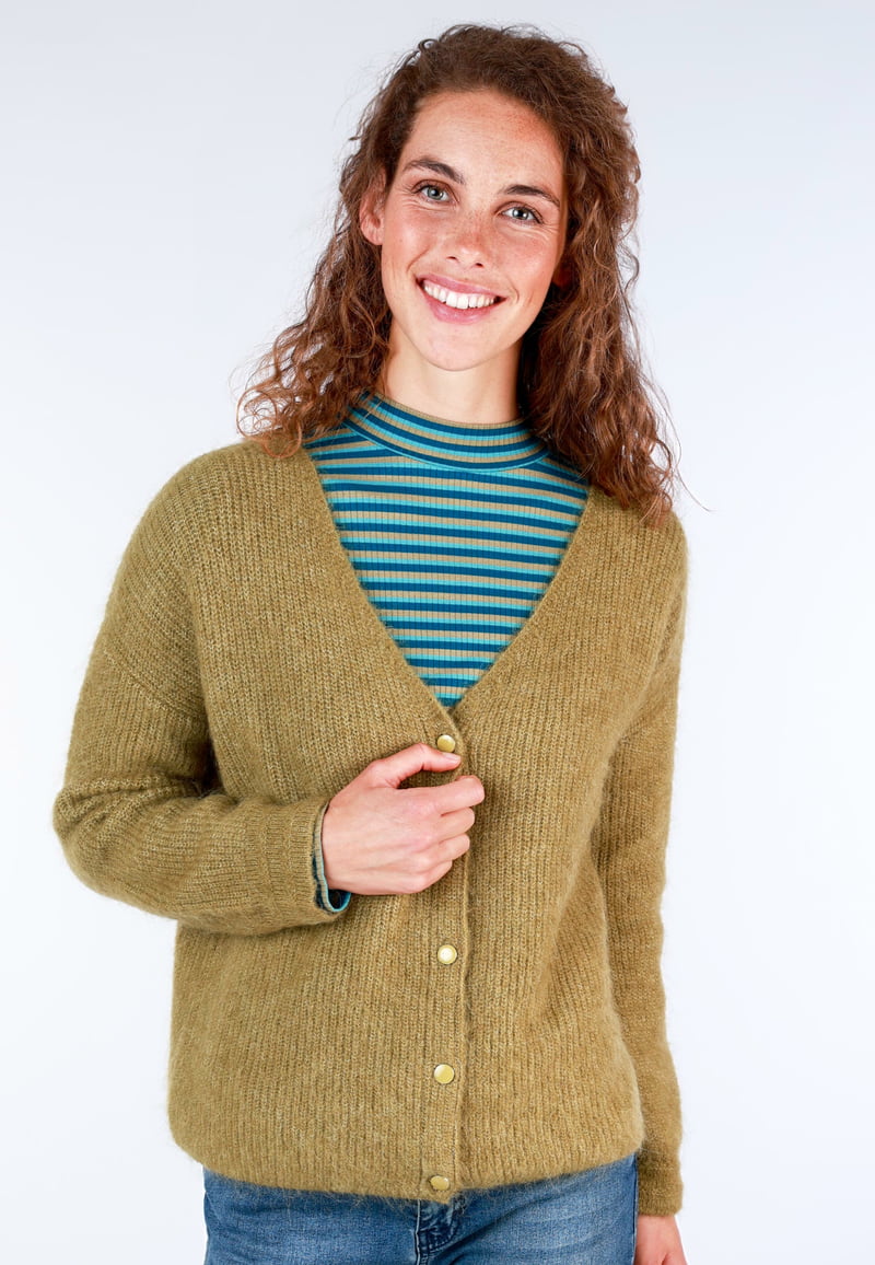 Strickjacke Jule - green moss