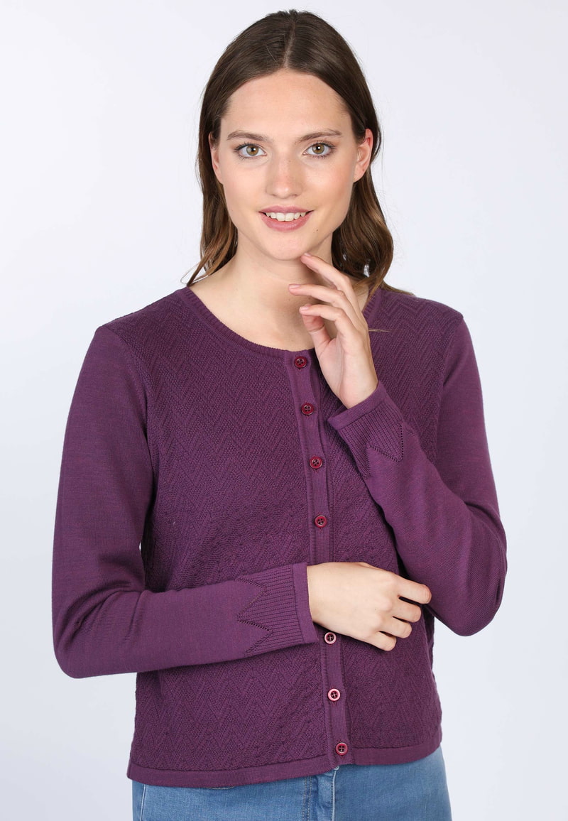 Strickjacke Manola - deep purple