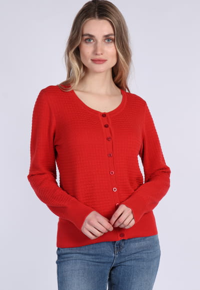 Strickjacke Manon - burnt orange