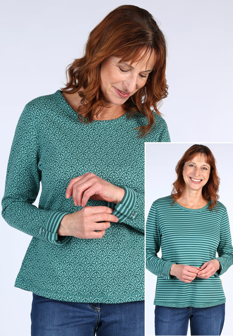 Wendepullover Karia Bow - bottle green