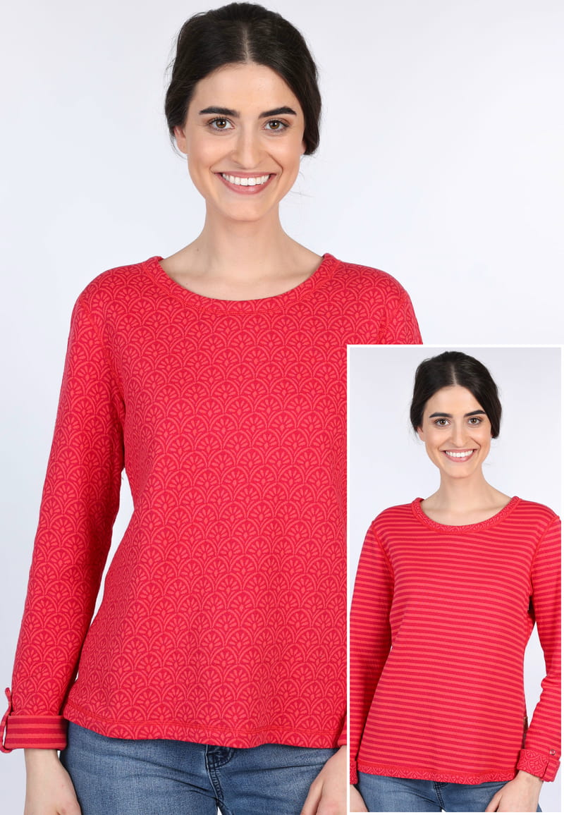 Wendepullover Karia Bow - rubin