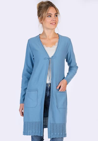 Strickjacke Emmi - swedish blue