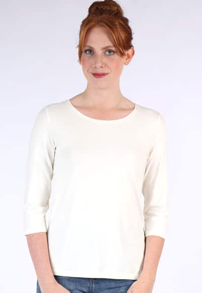 Langarmshirt Mabel  - ivory