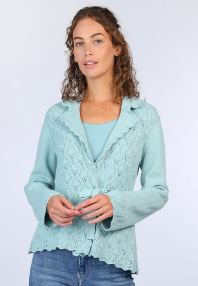 Strickjacke Trudy - turquoise