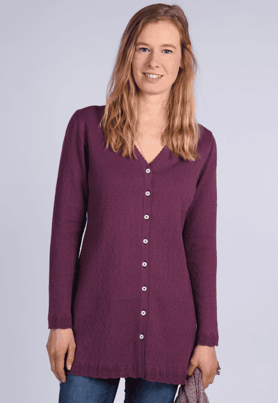 Strickjacke Angela - plum