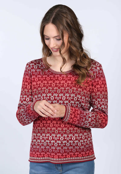 Strickpullover Josefine shade - rubin