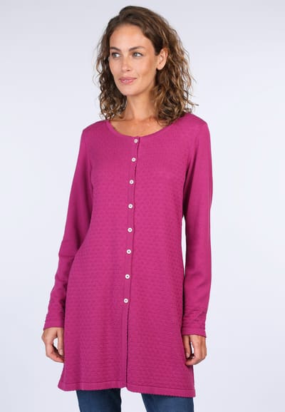 Strickmantel Annelotte - raspberry