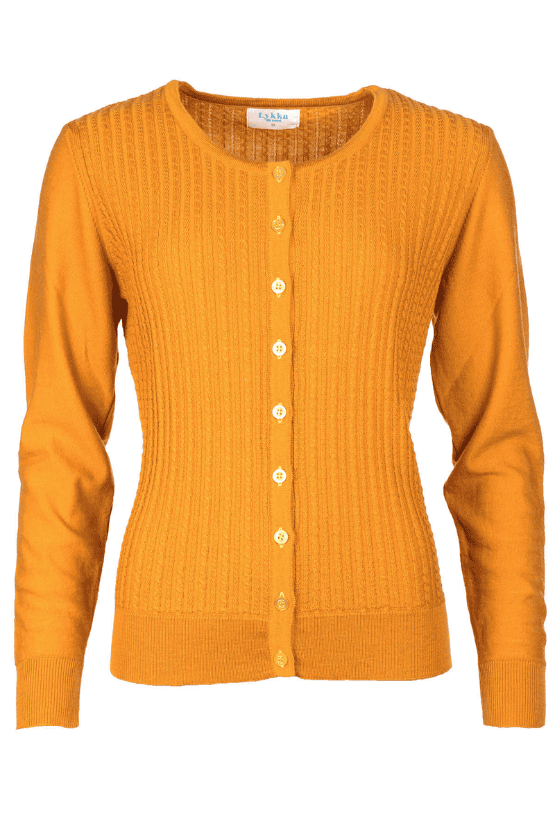 Dark yellow on sale cardigan
