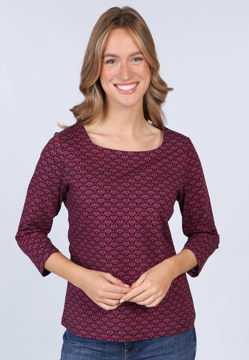 3/4-Arm Shirt Talara  - black