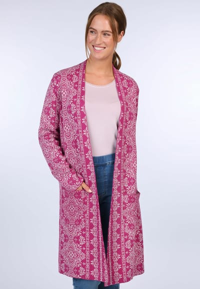 Strickmantel Birka - raspberry