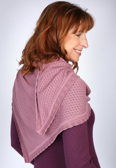 Strickdreieckstuch Lisa  - dusty orchid