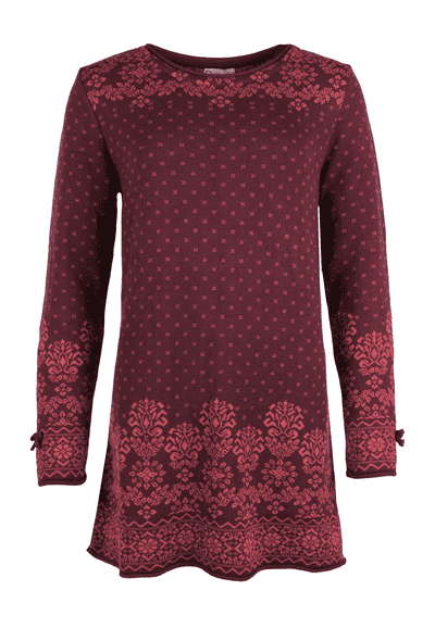 Strickpullover Auguste Ornamen - plum