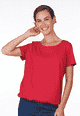 T-Shirt Linde solid - rubin