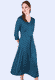 Kleid Sylvelin retro flower - navy