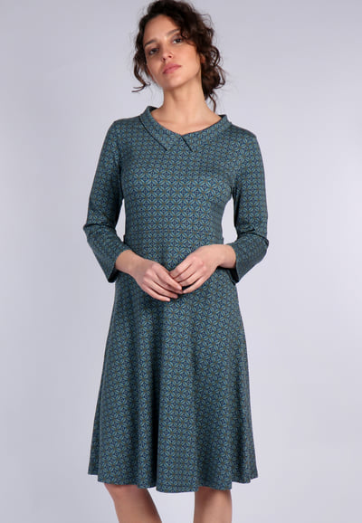 Kleid Cocolie geo flower - deep ocean