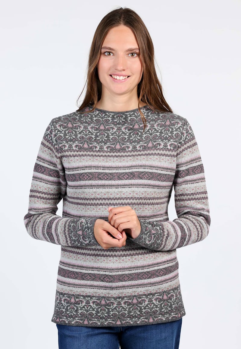 Strickpullover Sofia damast - grey