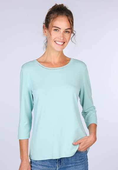 3/4 Arm-Shirt Mabel  - turquoise