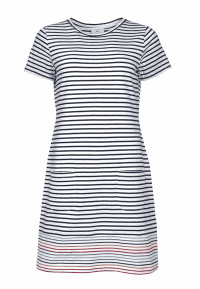 Kleid Ellen rainbow stripe - ivory