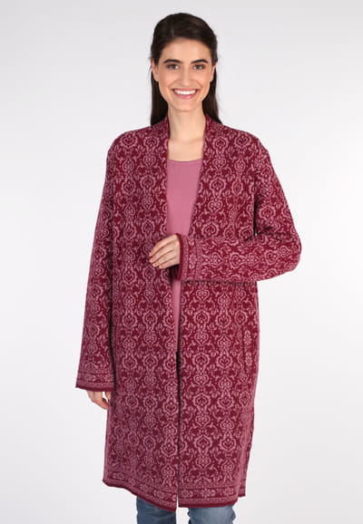 Strickmantel Birka ornament - purple