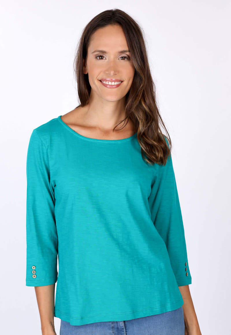 3/4-Arm-Shirt Hemkara - lagoon