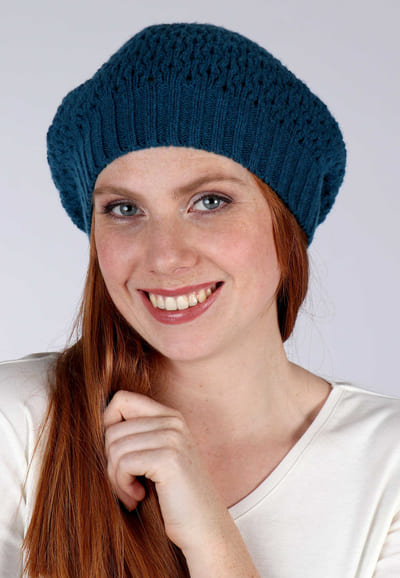 Strickmütze Arabella - deep ocean