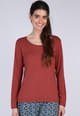 Langarmshirt Philia  - henna