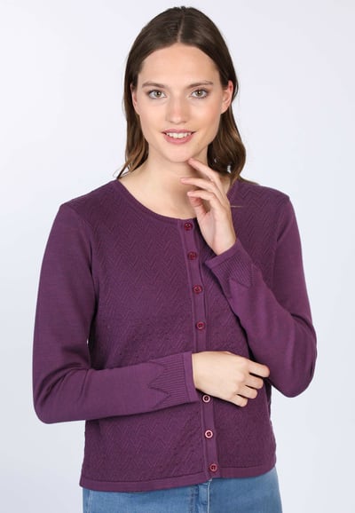 Strickjacke Manola  - deep purple