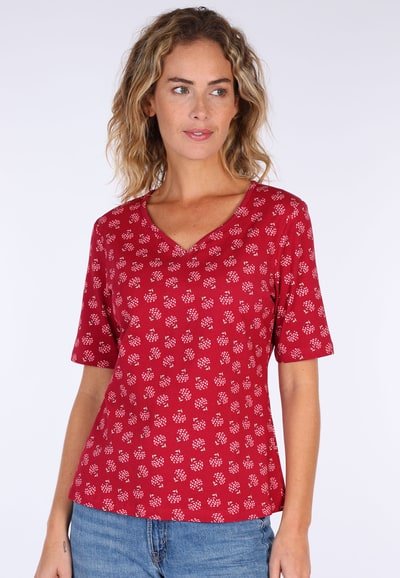 T-Shirt Polina bouquet - rubin