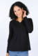 3/4-Arm-Shirt Adrijana solid  - black