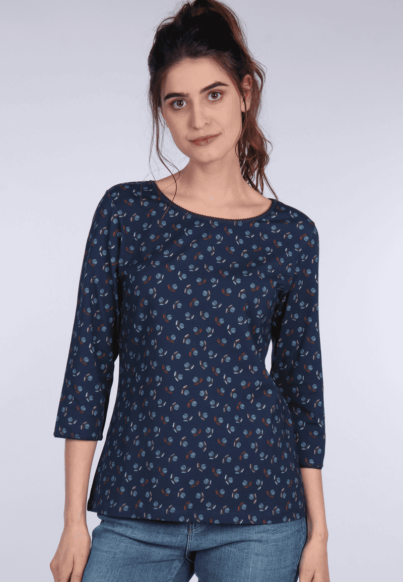 Langarmshirt Mabel berries - navy