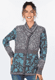 Strickjacke Maily Flower  - grey