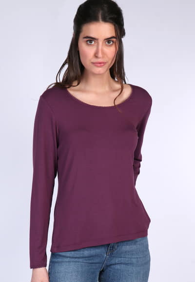 Langarmshirt Philia  - plum