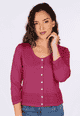 Strickjacke Liselotte  - cerise