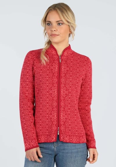 Strickjacke Nila - rubin