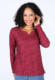 3/4-Arm-Shirt Adrijana  - deep purple