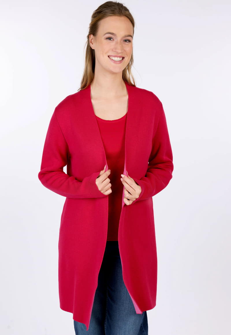 Strickjacke Tschima double  - cerise