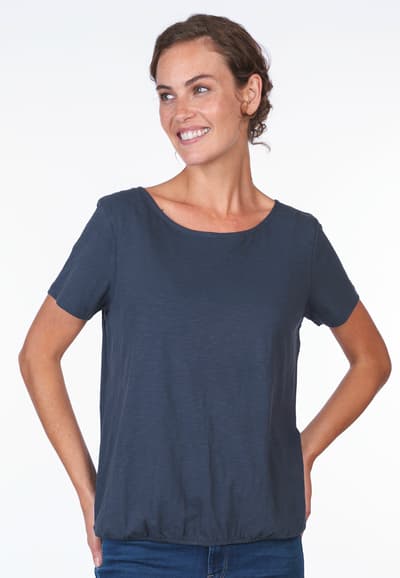 T-Shirt Linde solid - navy