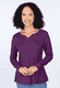 3/4-Arm-Shirt Adrijana solid  - deep purple