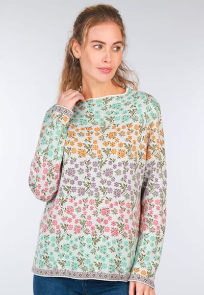 Pullover Sofia millefleurs - ivory