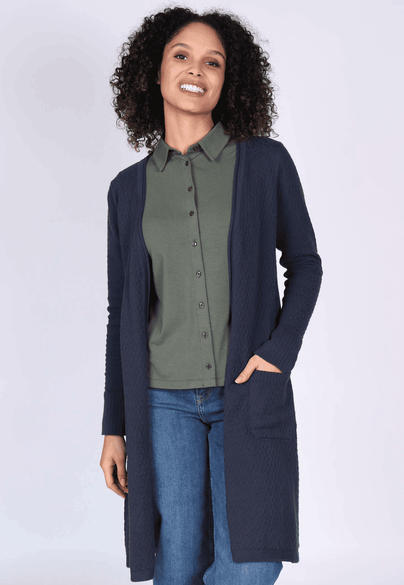 knitted coat Emma - navy