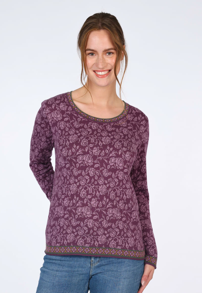 Strickpullover Annegret - plum