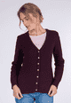 Strickjacke Beris - dark grape