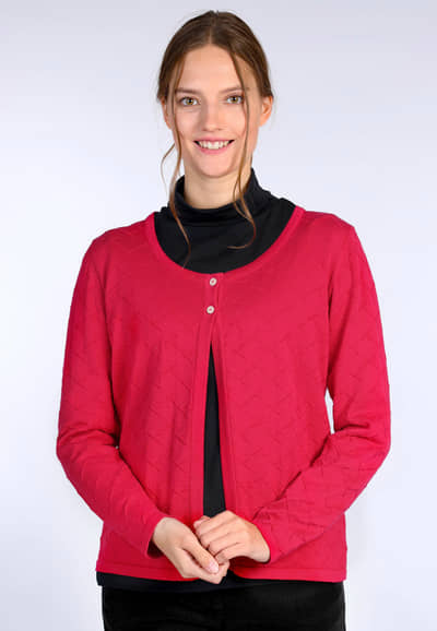 Strickjacke Liesel - cerise