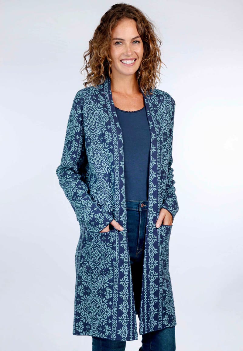 Strickmantel Birka - navy