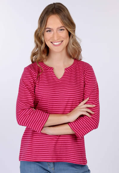 3/4-Arm-Shirt Derinala - cerise