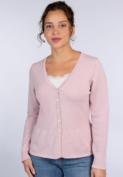 Strickjacke Lindara solid - rose