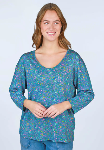 Shirt Betzeli paisley - ocean