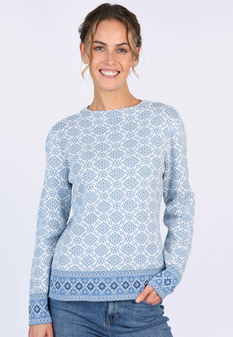 Strickpullover Dorit Nordic - blue shadow